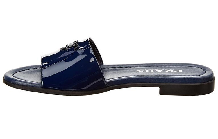(Women) Prada Slip-On 'Deep Blue Patent Leather with Classic Logo' 1XX535_JHR_F0V41