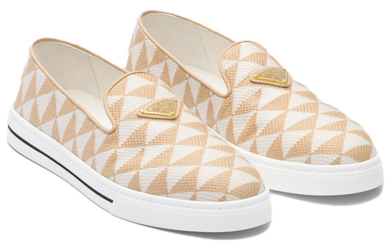 Order (W) 普拉达绣花面料米白色一脚蹬鞋 1S942M_3LK6_F0J0A_F_025