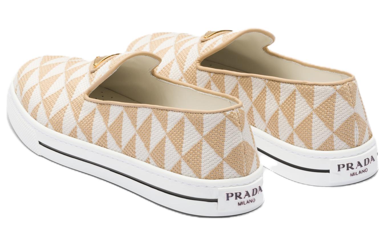 Lookbook (W) 普拉达绣花面料米白色一脚蹬鞋 1S942M_3LK6_F0J0A_F_025