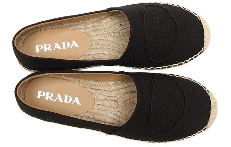 Lookbook (W) 프라다 슬립온 캔버스 스니커즈 (블랙) 1S066M_010_F0002_F_020