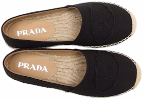 Lookbook PRADA 普拉達 一腳蹬帆布平底鞋 女款 黑色