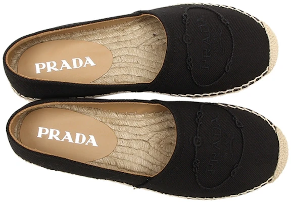 (W) Zapatillas Slip-On de Lona Prada 'Negro'. 1S066M_010_F0002_F_020 Lookbook (W) Zapatillas Slip-On de Lona Prada 'Negro'. 1S066M_010_F0002_F_020