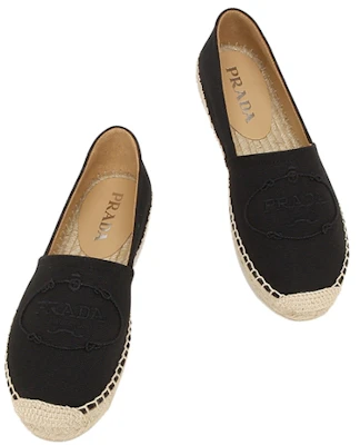 (W) Zapatillas Slip-On de Lona Prada 'Negro'. 1S066M_010_F0002_F_020 Shop (W) Zapatillas Slip-On de Lona Prada 'Negro'. 1S066M_010_F0002_F_020