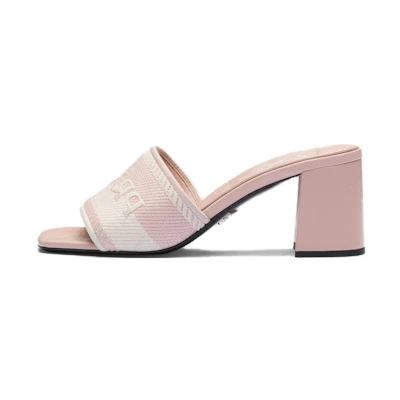 (W) Prada Slip-On High Heel Fashion Slide 'Pink'