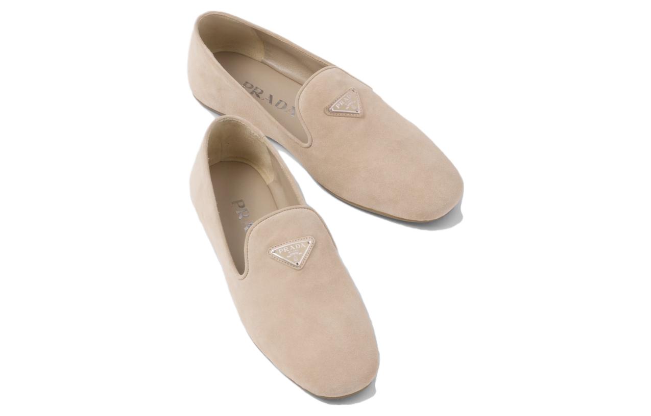 (W) Prada Slip-On Loafer 'Beige Velvet' 圖 3