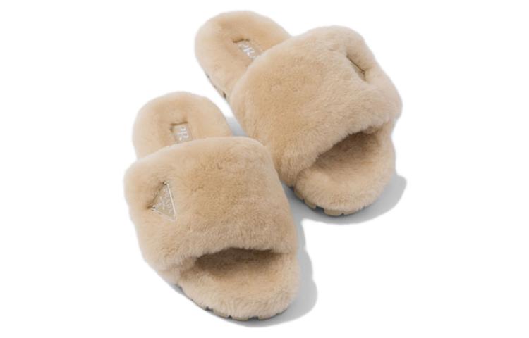 (W) Prada Slip-On Mule 'Light Brown Shearling' 圖 4
