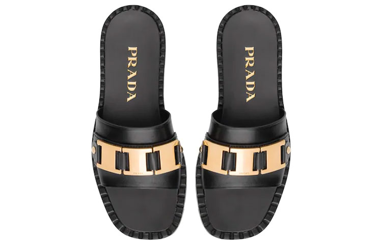 Purchase (W) Sandali Moda Prada Slip-On Punta Tonda ''Neri'' 1XX559_MHU_F0002_F_A015