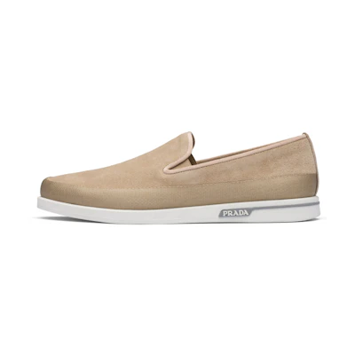 (W) Prada Slip-On 'Camel Suede'