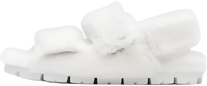 PRADA 普拉達 羊皮毛拖鞋 女款 白色 Buy PRADA 普拉達 羊皮毛拖鞋 女款 白色