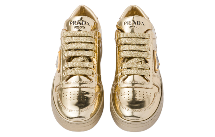 (W) Prada Sneakers Low-Top 'Gold Logo' 圖 4