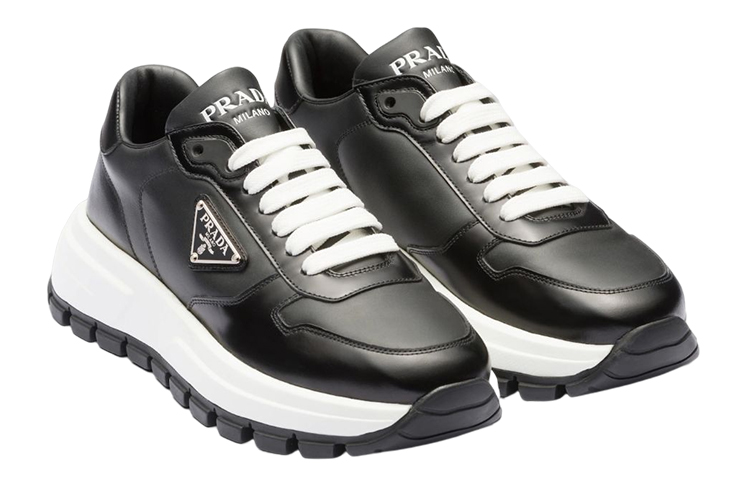 Lookbook (W) Prada Sneakers Low-Top 'Tali Logo Kulit Hitam' 1E804M_3LKI_F0632_F_045