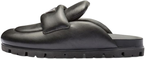 (Women) Prada Soft Padded 20mm Sabots Black Nappa Leather 1S084N_2DL8_F0002_F_020 (Women) Prada Soft Padded 20mm Sabots Black Nappa Leather 1S084N_2DL8_F0002_F_020