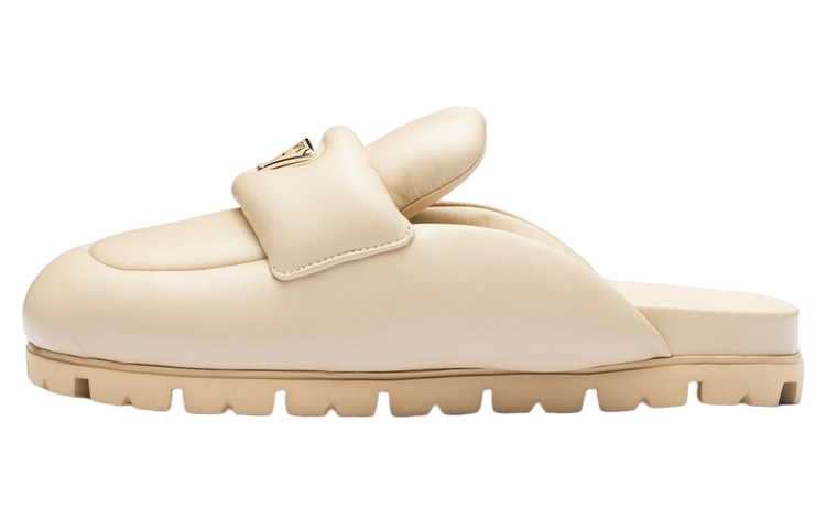 (Women) Prada Soft Padded 20mm Sabots Desert Beige Nappa Leather 1S084N_2DL8_F0F24_F_020