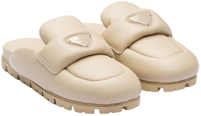 (Women) Prada Soft Padded 20mm Sabots Desert Beige Nappa Leather 1S084N_2DL8_F0F24_F_020 Order (Women) Prada Soft Padded 20mm Sabots Desert Beige Nappa Leather 1S084N_2DL8_F0F24_F_020