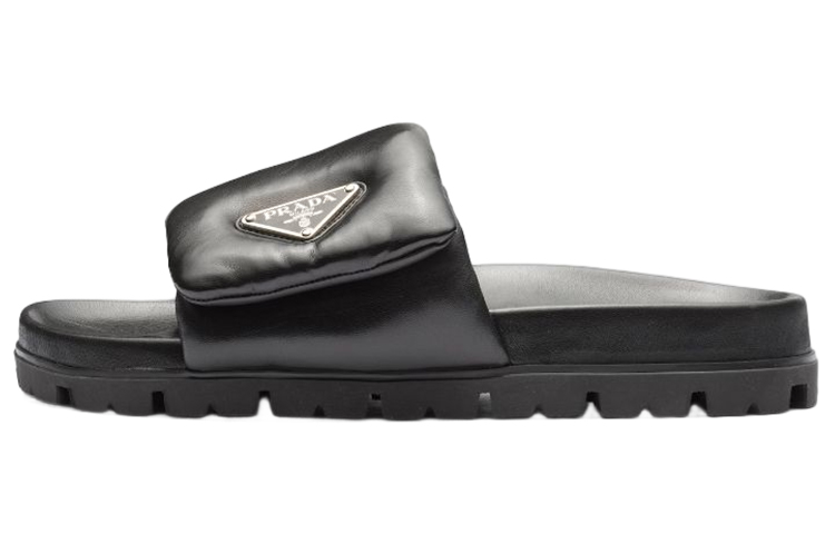 (Women) Prada Soft Padded 20mm Slide Sandal Black Nappa Leather 1XX648_2DL8_F0002_F_020