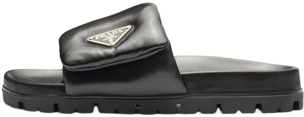 (Women) Prada Soft Padded 20mm Slide Sandal Black Nappa Leather 1XX648_2DL8_F0002_F_020 Buy (Women) Prada Soft Padded 20mm Slide Sandal Black Nappa Leather 1XX648_2DL8_F0002_F_020