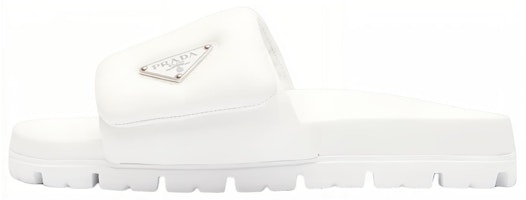 (Women) Prada Soft Padded 20mm Slide Sandal White Nappa Leather 1XX648_2DL8_F0009_F_020 (Women) Prada Soft Padded 20mm Slide Sandal White Nappa Leather 1XX648_2DL8_F0009_F_020