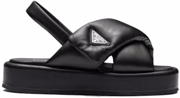 Order (W) Sandales Prada compensées 35mm cuir nappa noir rembourrées souples 1XZ758_2DL8_F0002_F_035