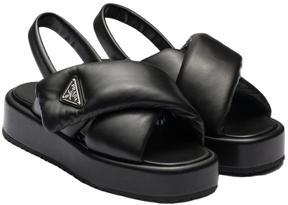 (W) Sandal Baji Prada 35mm Empuk Hitam Kulit Nappa 1XZ758_2DL8_F0002_F_035 Lookbook (W) Sandal Baji Prada 35mm Empuk Hitam Kulit Nappa 1XZ758_2DL8_F0002_F_035