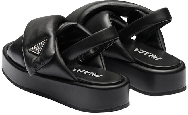 (W) Sandal Baji Prada 35mm Empuk Hitam Kulit Nappa 1XZ758_2DL8_F0002_F_035 Shop (W) Sandal Baji Prada 35mm Empuk Hitam Kulit Nappa 1XZ758_2DL8_F0002_F_035