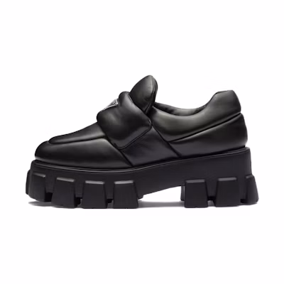 (W) Prada Soft Padded Nappa Leather Loafers 'Black'
