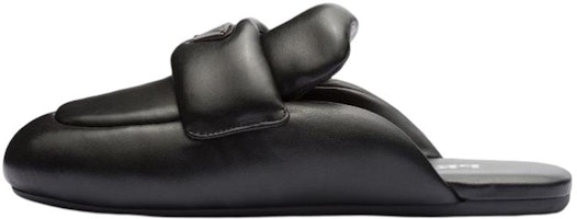 (Women) Prada Soft Padded 5mm Sabots Black Nappa Leather 1D109N_2DL8_F0002_F_005 (Women) Prada Soft Padded 5mm Sabots Black Nappa Leather 1D109N_2DL8_F0002_F_005
