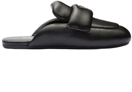 (W) Prada Kasut Sabot Kulit Hitam Nappa Empuk 5mm 1D109N_2DL8_F0002_F_005 Order (W) Prada Kasut Sabot Kulit Hitam Nappa Empuk 5mm 1D109N_2DL8_F0002_F_005