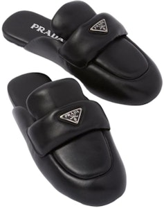 (W) Prada Kasut Sabot Kulit Hitam Nappa Empuk 5mm 1D109N_2DL8_F0002_F_005 Lookbook (W) Prada Kasut Sabot Kulit Hitam Nappa Empuk 5mm 1D109N_2DL8_F0002_F_005