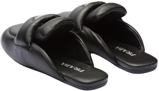 (W) Prada Kasut Sabot Kulit Hitam Nappa Empuk 5mm 1D109N_2DL8_F0002_F_005 Purchase (W) Prada Kasut Sabot Kulit Hitam Nappa Empuk 5mm 1D109N_2DL8_F0002_F_005