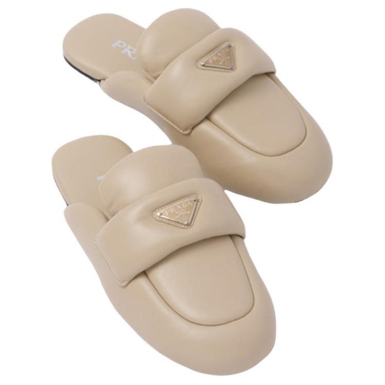 Lookbook (W) Prada Sabot Empuk 5mm Kulit Beige Padang Pasir 1D109N_2DL8_F0F24_F_005