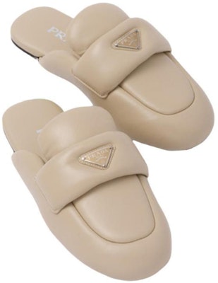 (Women) Prada Soft Padded 5mm Sabots Desert Beige Leather 1D109N_2DL8_F0F24_F_005 Lookbook (Women) Prada Soft Padded 5mm Sabots Desert Beige Leather 1D109N_2DL8_F0F24_F_005