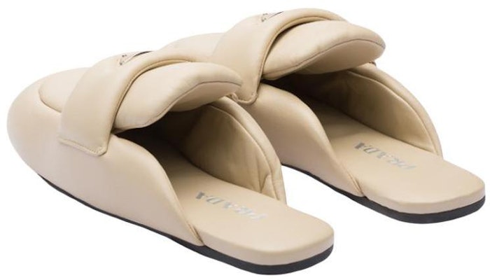 (Women) Prada Soft Padded 5mm Sabots Desert Beige Leather 1D109N_2DL8_F0F24_F_005 Purchase (Women) Prada Soft Padded 5mm Sabots Desert Beige Leather 1D109N_2DL8_F0F24_F_005
