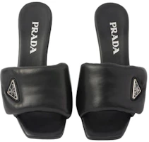 Shop (W) Sandal Prada 65mm Empuk Kulit Nappa Hitam 1XX654_2DL8_F0002_F_065