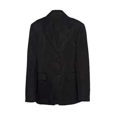 (Women) Prada Solid Black Single-Breasted Slim Fit Long Sleeve Jacket 270101-1WQ8-F0002-S-232