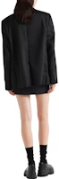 Shop (W) Prada 全黑單排扣修身長袖夾克 270101-1WQ8-F0002-S-232