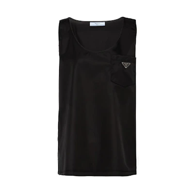 (Women) PRADA Solid Color Knit Tank Top Black 139683-1YOA-F0002-S-202