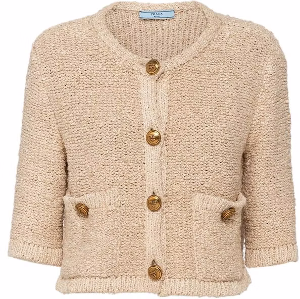 women-prada-solid-color-short-sleeve-knitted-cardigan-women-s-khaki-p25-l72-12-zd-f0018-s-231