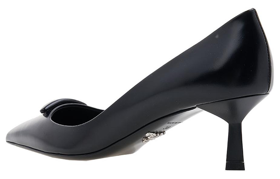 Lookbook PRADA普拉達 皮革 尖頭套足 簡約 細跟 高跟鞋 女款 黑色