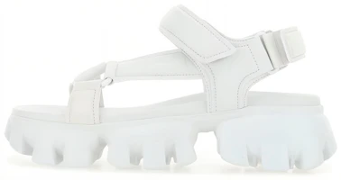 (Women) Prada Sporty Leather Chunky-Toe Sandals 'White' 1X832M_038_F0009_F_050 (Women) Prada Sporty Leather Chunky-Toe Sandals 'White' 1X832M_038_F0009_F_050