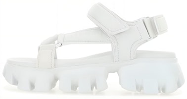 (Women) Prada Sporty Leather Chunky-Toe Sandals 'White' 1X832M_038_F0009_F_050 (Women) Prada Sporty Leather Chunky-Toe Sandals 'White' 1X832M_038_F0009_F_050