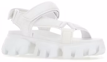 Order 普拉達 Sporty 粗底皮革露趾涼鞋 女款 白色