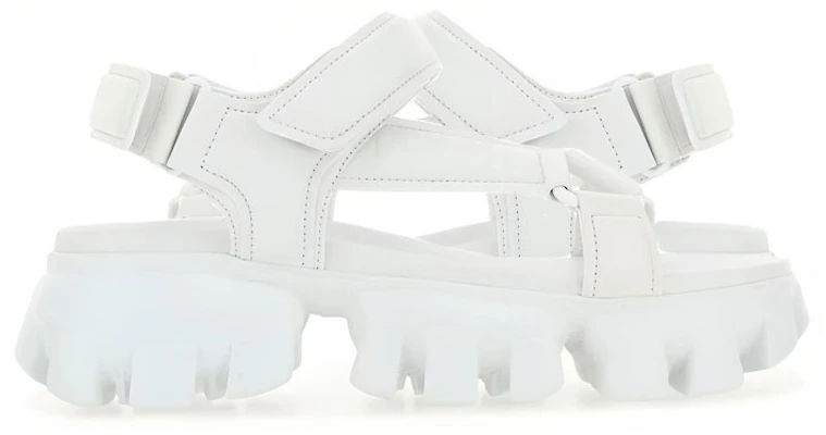 (W) Prada Sporty Chunky Leather Sandalen ''Wit'' 1X832M_038_F0009_F_050 Lookbook (W) Prada Sporty Chunky Leather Sandalen ''Wit'' 1X832M_038_F0009_F_050