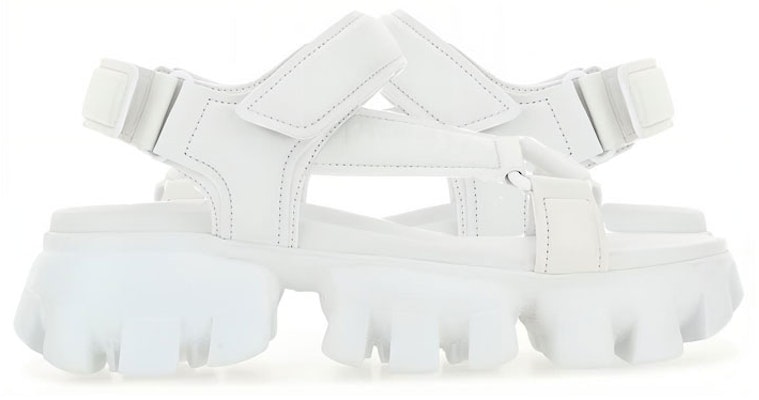 (W) Sandal Prada Kulit Sporty Chunky-Toe 'Putih' 1X832M_038_F0009_F_050 Lookbook (W) Sandal Prada Kulit Sporty Chunky-Toe 'Putih' 1X832M_038_F0009_F_050