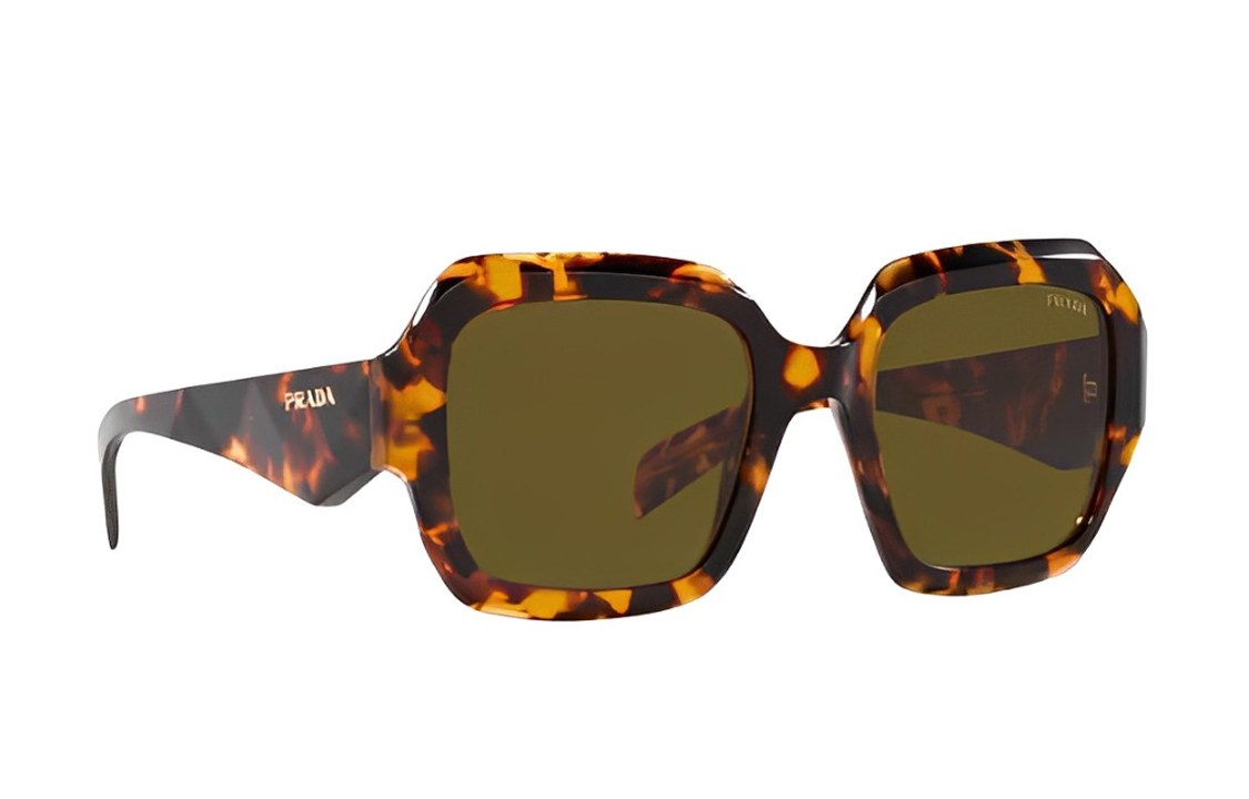 (Women) PRADA Square Sunglasses Brown with Logo Embellished Temple Design PR28ZS14L09Z 圖 2