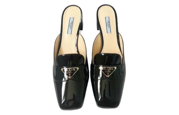 (W) Prada Square Toe Elegant Fashion Slide 'Black' 圖 4
