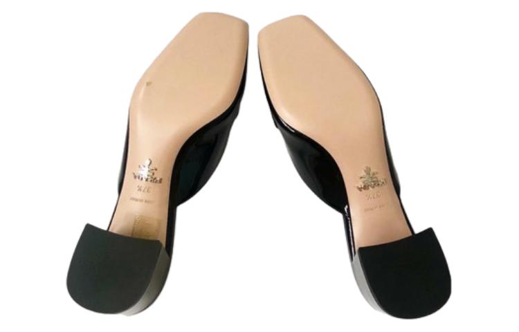(W) Prada Square Toe Elegant Fashion Slide 'Black' 圖 5