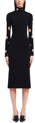 (Women) PRADA SS21 Black High-Neck A-Line Dress with Cut-Out Design 23843-1YRO-F0002-S-211 Lookbook (Women) PRADA SS21 Black High-Neck A-Line Dress with Cut-Out Design 23843-1YRO-F0002-S-211