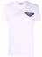 Buy (W) PRADA SS21 Logo Segitiga Terbalik Baju-T Lengan Pendek Putih 35838-1X58-F0009-S-161