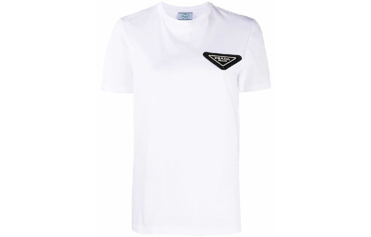 (Women) PRADA SS21 Logo Inverted Triangle Short Sleeve T-Shirt White 35838-1X58-F0009-S-161 圖 2