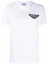 Order (W) PRADA SS21 Logo Segitiga Terbalik Baju-T Lengan Pendek Putih 35838-1X58-F0009-S-161